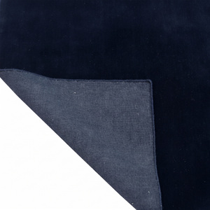 Tapis texturé en laine bleu marine foncé, antidérapant, écologique, à poils épais, style minimaliste, pour salon, chambre, hôtel - Product Image 6