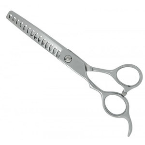 Silver Color Screw <b>Left</b> <b>Handed</b> Professional Thinning Barber <b>Scissors</b> Hair Cutting Shears Sharp Edge Stainless Steel Medium - Product Image 1