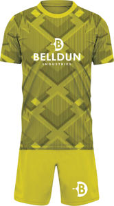 ชุดเสื้อเจอร์ซีย์กีฬาสีเขียวคลาสสิกสำหรับผู้ชาย แบบสั้น ผลิตจากโพลีเอสเตอร์ 100% รุ่นใหม่ล่าสุด ชุดฟุตบอลพร้อมสกรีนโลโก้ตามสั่ง - Product Image 2