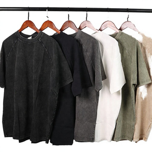 T-shirts pour hommes personnalisés, écologiques, 100% coton biologique, coupe ample et oversize, épaules tombantes, effet délavé à l'acide - Product Image 1