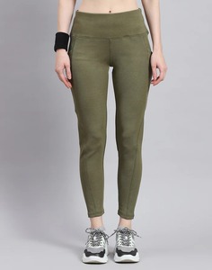 Leggings de sport pour femmes, taille mi-haute, respirants, unis, tricotés, extensibles, longueur intégrale, décontractés, pour le yoga et le fitness - Product Image 1