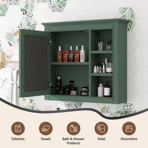 Moderno Armadietto da Bagno a Parete 30 X 28 con Specchio Portamedicinali, Specchi da Bagno Premium - Product Image 4