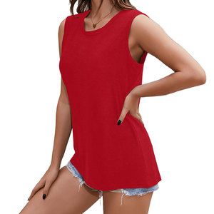 Camiseta sin Mangas para Mujer, Estilo Contemporáneo, Diseño Moderno, Tejido Acanalado, Deportiva, Hermosa, para Uso en Exteriores - Product Image 5