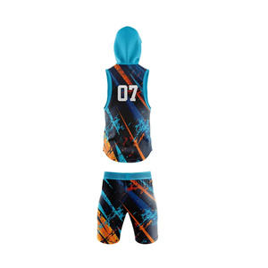 Uniforme de football 7v7 sublimé, uniforme de compression avec capuche, prix de gros, pour matchs 7 sur 7, qualité unique, personnalisable. - Product Image 2