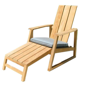 Sun lounger made of teak wood with a simple modern style equipped with soft and durable cushions for outdoor use - Product Image 2