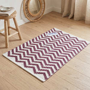 Alfombra de Área a Rayas de Alta Calidad, Rectangular 4x6, Tejido Plano, Antideslizante, Duradera, para Sala de Estar, Marrón y Blanca, Tejida a Mano - Product Image 3