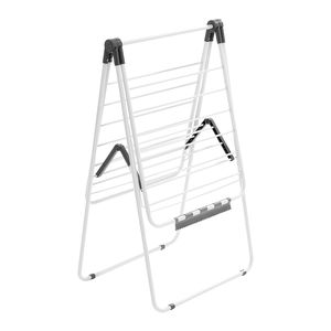 Stendibiancheria Pieghevole in Metallo a 2 Livelli con 21 Aste e Clip per Calzini, Altezza Regolabile per Biancheria da Letto e Lavanderia - Product Image 1