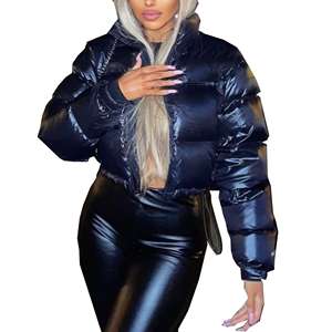 Wholesale Quilted Fur Collar Zipper Puffer Jacket Windproof Casual Wear Puffer Jackets for <b>Ladies</b> - Product Image 1