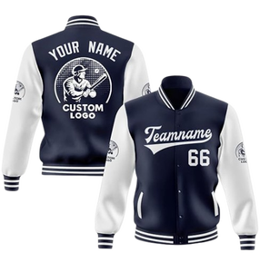 Custom Canvas Casual <b>Winter</b> Baseball Letterman Varsity Bomber <b>Jacket</b> Stand Personalized Name/Number Team Logo Men/Women/Youth - Product Image 5