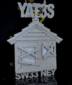 Colgante Personalizado con Nombre YATS y SW33NEY, Joyería Hip Hop con Diamantes de Moissanita, Pieza de Lujo - Product Image 4
