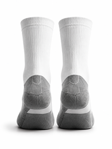 White Crew Woven Eco-Friendly Breathable <b>Waterproof</b> Anti-Slip Sports <b>Socks</b> Black Stripe Running Basketball Soccer Football - Product Image 3