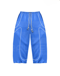 Blue Hooded Tracksuit Set Full Sleeve Zipper Sporty Jogger Loose Fit Breathable Polyester/Nylon Adult Unisex Spring Wear - Product Image 4