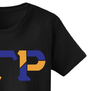 T-shirt décontracté noir pour femme Sigma Gamma Rho à blocs de couleur et lettres grecques, tee-shirt de sororité à manches courtes avec motif graphique personnalisé grec - Product Image 3