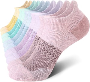 Warpro Custom Womens Pastel Low Cut Ankle <b>Socks</b> Breathable <b>No</b> <b>Show</b> Athletic Cushioned Running Casual <b>Socks</b> OEM Wholesale Apparel - Product Image 1