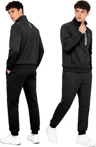 Men's Tracksuits Set, 2 Piece <b>Athletic</b> Sweat Suits for Gym & Jogging, Golf, 9 Pockets - Product Image 2