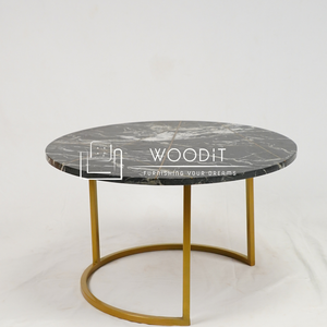 Mesa de Centro Moderna de Lujo 2026, Esfera de Mármol Natural, Base Portátil de Acero Inoxidable, Mueble para Sala de Estar - Product Image 1