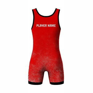 Athletic Wrestling Uniform Lightweight Stretch Compression Fabric Quick Dry Comfortable Sportswear Wrestling <b>Singlet</b> - Product Image 5