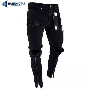 Pantalon en jean délavé tendance, collection streetwear, tissu extensible doux et respirant de qualité supérieure pour l'hiver, pantalon en jean pour homme OEM - Product Image 6