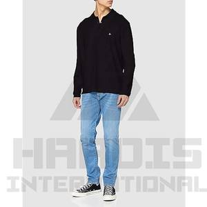 T-shirt à manches longues coupe ajustée, nouveau style, col rond, design tendance, t-shirt à panneaux contrastés pour hommes - Product Image 1