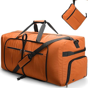 Duffle <b>Bag</b> Lightweight Foldable Tear Resistant Oxford Material With Lockable Main Zipper Internal Mesh Pockets Water Resistant - Product Image 3