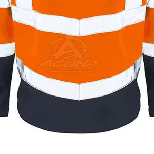 Vestes de travail pour hommes, respirantes, grande taille, haute visibilité, certifiées CE, en polyester, finition résistante à l'eau, durables - Product Image 3
