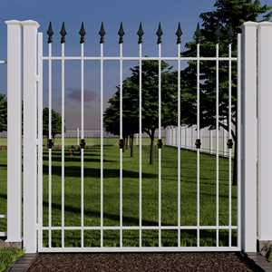 Clôture de jardin en fer forgé sur mesure, revêtement poudré, écologique, élégante, décorative, sûre, durable, intemporelle, pour une vie en plein air - Product Image 1