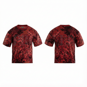 เสื้อยืดโอเวอร์ไซส์ลายพรางพิมพ์ลายตามสั่ง แขนสั้น คอกลม สวมใส่สบาย เหมาะสำหรับกิจกรรมกลางแจ้ง ระบายอากาศได้ดี - Product Image 5