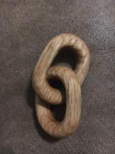 Cadena Decorativa Redonda para el Hogar, Eslabones de Madera Tallados a Mano, Nudos Decorativos, Artesanía de Madera Estilo Rústico - Product Image 5