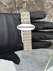 Reloj de Moissanita Analógico de Acero Inoxidable para Hombre, Estilo Hip Hop Iced, el Más Vendido, para Deportes, Negocios y Atuendos Antiguos, Venta al por Mayor - Product Image 2