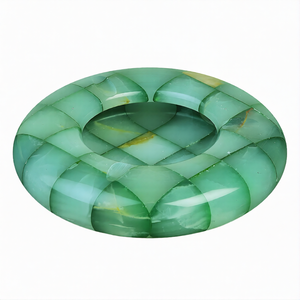Trending Design Marble-Smoking <b>Ashtray</b> Premium Quality Custom Size Patchwork Green Onyx <b>Ashtray</b> At Cheapest Price - Product Image 3