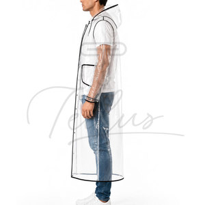 Veste de pluie imperméable légère et coupe-vent pour homme, avec capuche, pour activités de plein air, logo personnalisé, vente en gros - Product Image 2