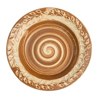 Porzellan-Teller & Geschirr Sushi-Teller Keramik Tiefer Teller Handbemalte Spirale Wabi-Sabi Tischkunst
