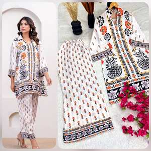 Ensemble coordonné imprimé numérique pour femme : haut élégant et pantalon entièrement cousu, idéal pour le quotidien, les occasions décontractées, l'été, l'hiver et les soirées. - Product Image 1