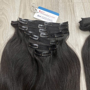 Extensiones de Cabello Remy con Clip de Primera Calidad, Cabello Vietnamita de Calidad Superior, Sin Caída, Sin Enredos - Product Image 4