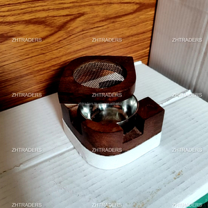 Quemador de Mubkhara árabe con incrustaciones de madera de cuero de gama alta, soporte de incienso Premium para noches de Ramadán y festividades de Eid Mubarak - Product Image 1