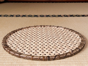 Japanese White Bamboo Tea Tray Handwoven <b>Round</b> Serving Tray Tea Ceremony Display Natural <b>Wicker</b> Supplier Manufacturer - Product Image 4