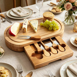 Bandeja Rectangular de Madera de Diseño Nuevo con Acabado Natural y Base Elevada, Bandejas Decorativas, Bandejas de Almacenamiento - Product Image 1