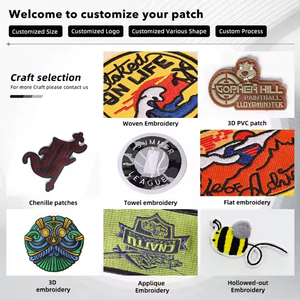 Écussons 3D en PVC caoutchouté brodés sur mesure, logo personnalisé, OEM, écologiques, thermocollants, durables, fabricant d'étiquettes pour vêtements - Product Image 3
