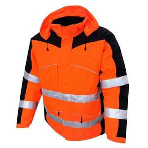 Hi Vis <b>Winter</b> Workwear Safety Reflective Stripes Hooded Workwear <b>Jacket</b>-Quick Dry Windproof Unisex Sweatshirt Safety <b>Jacket</b> - Product Image 3
