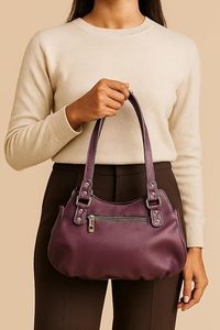 Sac à main de luxe WRIZA en cuir véritable pour femme, grande capacité, sac à bandoulière pour femme, fourre-tout en cuir personnalisé OEM avec fermeture éclair - Product Image 4