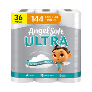 Angel Soft Ultra Toilet <b>Paper</b>, 36 Mega <b>Rolls</b> = 144 Regular <b>Rolls</b>, 2 Ply Toilet Tissue - Product Image 5