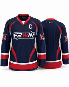 เสื้อฮอกกี้น้ำแข็งผู้ชาย F2WIN คอวี แขนยาว ระบายอากาศได้ดี ผลิตจากผ้าโพลีเอสเตอร์ ซับเหงื่อ แห้งไว ทรงปกติ ราคาประหยัด - Product Image 6