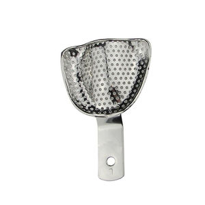 Plateaux d'empreinte dentaire en acier inoxydable allemand pour dents supérieures et inférieures, supports et récipients d'empreinte dentaire pour la fabrication de prothèses dentaires - Product Image 4