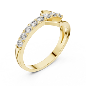 Bague de fiançailles et de mariage classique en or 14Kt 18Kt ou platine, sertie de diamants ronds, monture à griffes, bijou raffiné, cadeau idéal - Product Image 5