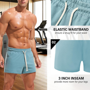 Nouveauté : Shorts en polaire pour homme, personnalisables avec logo OEM, couleur unie, séchage rapide, écologiques, faciles à porter. - Product Image 3
