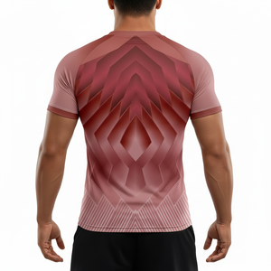 Camiseta de Natación de Manga Corta para Hombre al por Mayor, de Secado Rápido, con Diseño de Parches, para Playa y Surf, Protección UV, Cuello Redondo, Ajuste Veraniego, Capa Base - Product Image 2