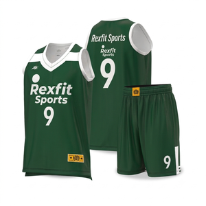 ชุดเสื้อบาสเก็ตบอล Rexfit Sports แบบซับลิเมชั่นไล่เฉดสีม่วงส้ม คอวี แขนกุด ผ้าตาข่ายระบายอากาศได้ดี สำหรับผู้ใหญ่ ทรงสปอร์ต - Product Image 6