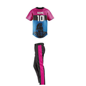 Conjunto de Uniforme de Béisbol para Hombre, Jersey Sublimado Sólido, Pantalones con Cintura Elástica, Absorbe la Humedad, Transpirable, 100% Poliéster, para Todas las Temporadas - Product Image 2