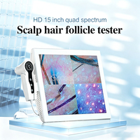 Professional Skin Hair Detector Dual Probe 50X 200X Magnifier Hair Follicle Analysis Machine Salon Scalp Diagnostic Equipment