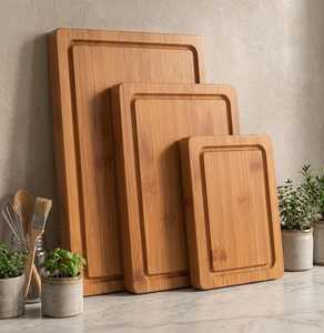 Tablas de Cortar de Bambú Rectangulares Antideslizantes Aptas para Lavavajillas Grosor Personalizado Paquete Combinado Utensilios de Cocina Antideslizantes - Product Image 6